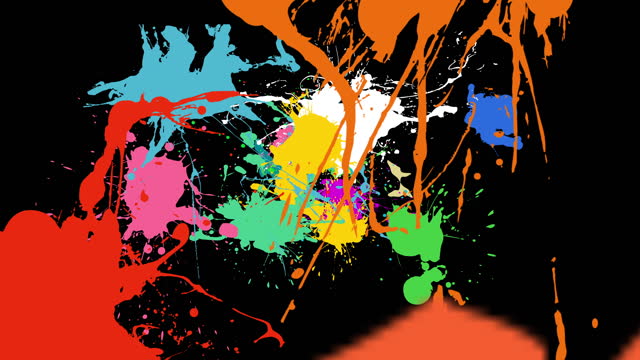 Abstract Paint Splash Animation Flythru