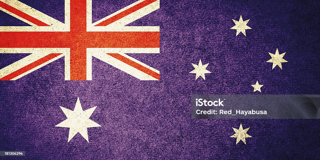 Grunge Flagge von Australien - Lizenzfrei Ausgefranst Stock-Foto