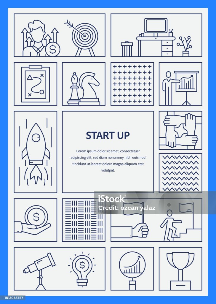 Startup Banner Start Up Related Vector Banner Design Concept Global Multisphere ...