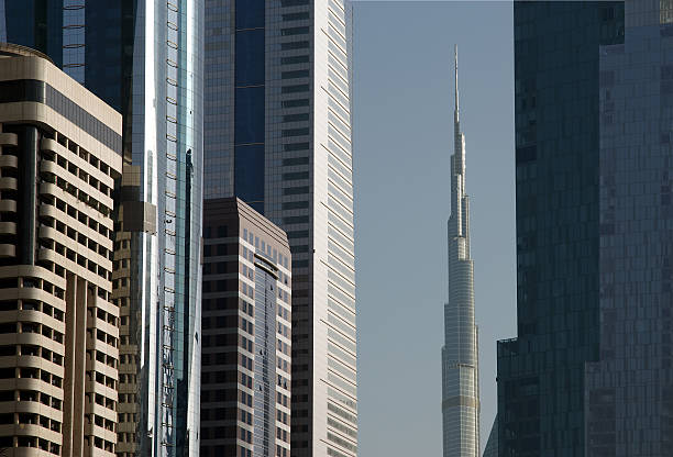 UAE Dubai cityscape skyline city sunrise morning