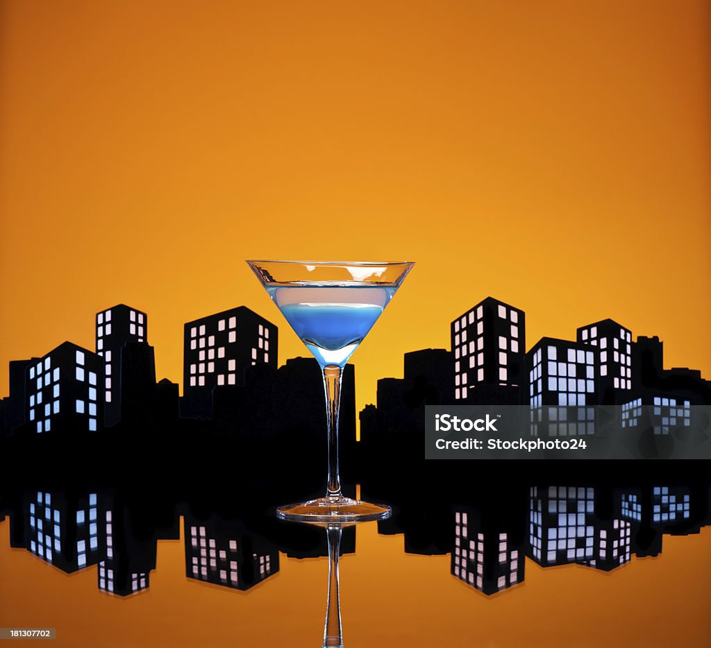 Metrópole Blue Martini - Foto de stock de Aperitivo royalty-free