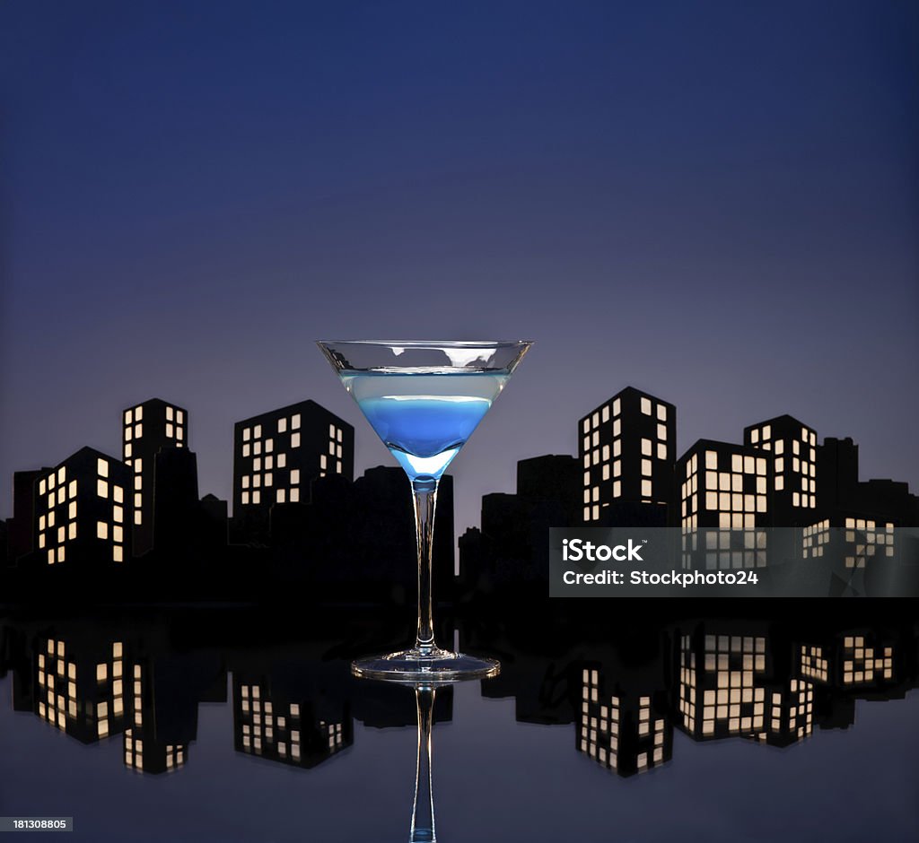 Metrópolis Blue Martini - Royalty-free Aperitivo Foto de stock