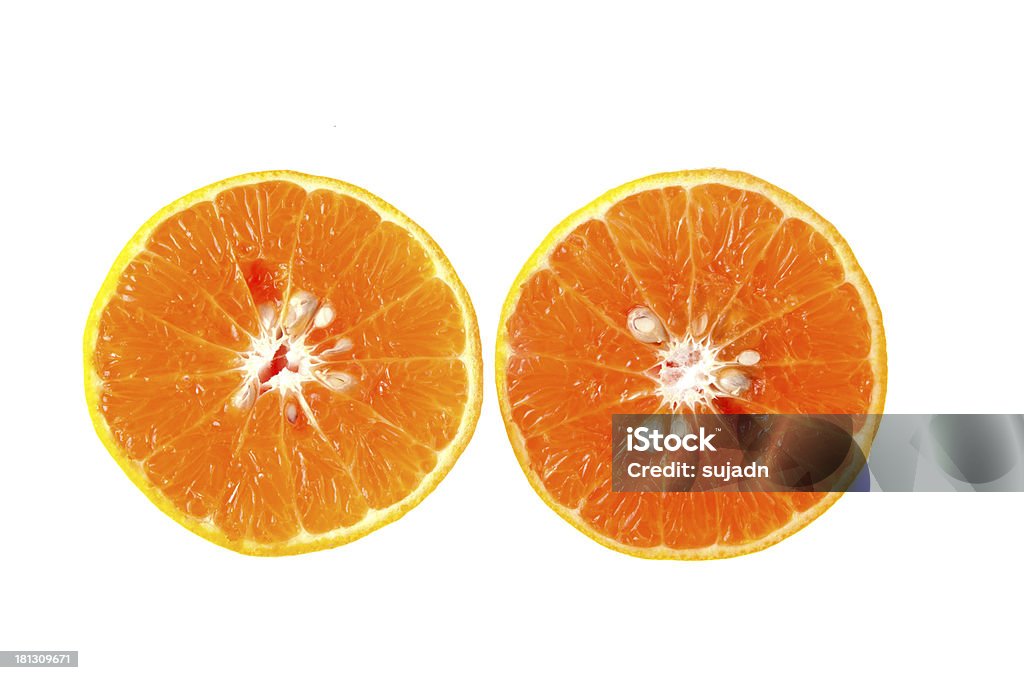 Fresh orange on a white background Backgrounds Stock Photo