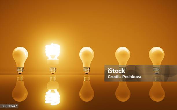 Lightbulbs Stock Photo - Download Image Now - Black Color, Bright, Creativity