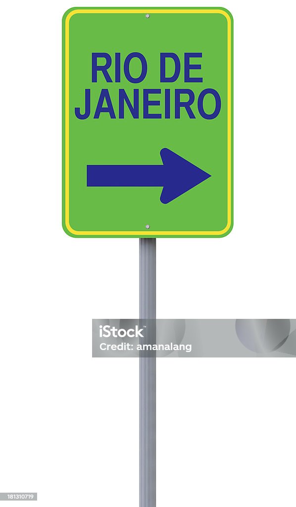 Cette manière, à Rio de Janeiro - Photo de Signalisation routière libre de droits