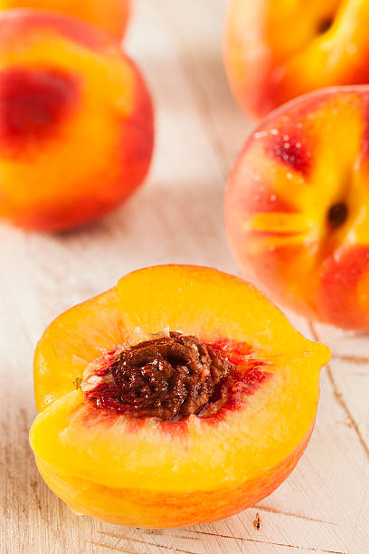 istock Organic Ripe Orange Peaches 181311134