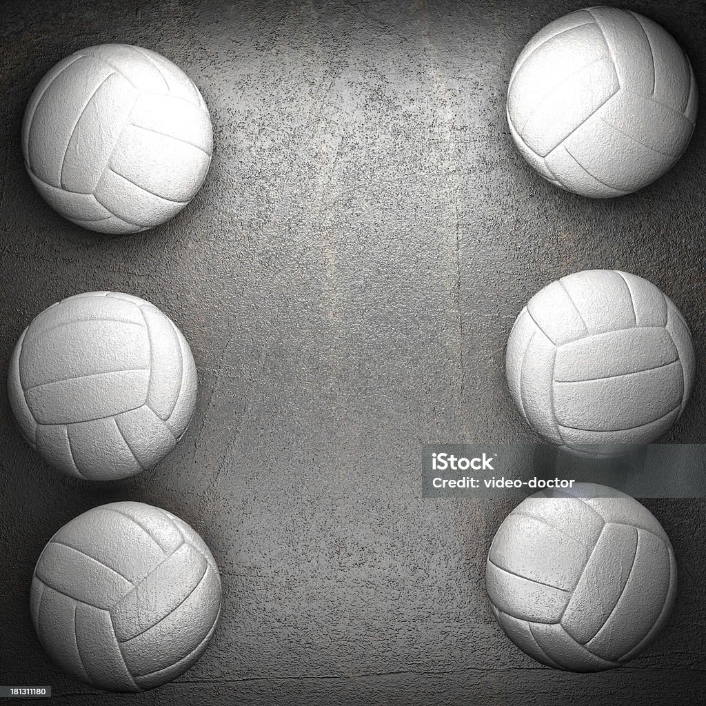 Bola de voleibol e fundo da parede de metal - Royalty-free Antigo Foto de stock