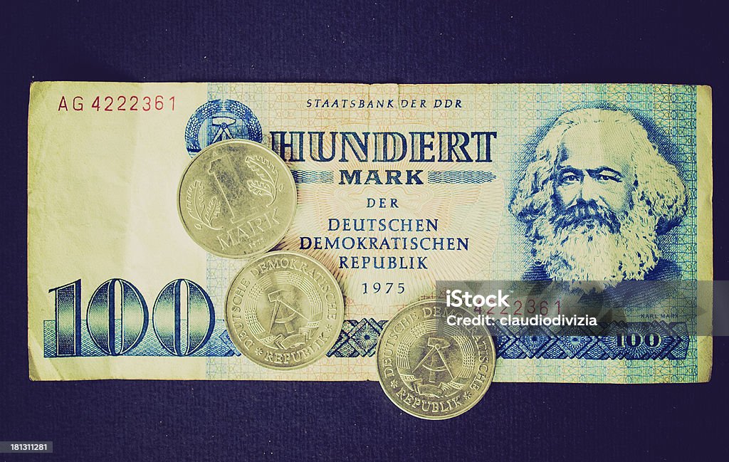 Retro-look DDR-banknote - Lizenzfrei DDR Stock-Foto