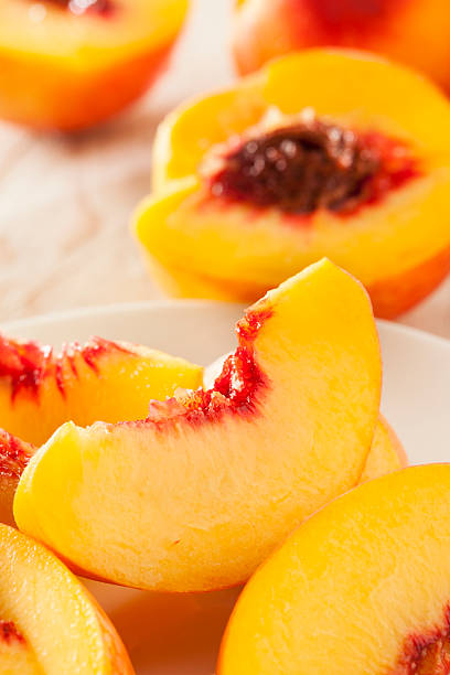 istock Organic Ripe Orange Peaches 181312657