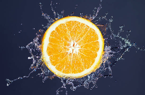 orange splash stock photo