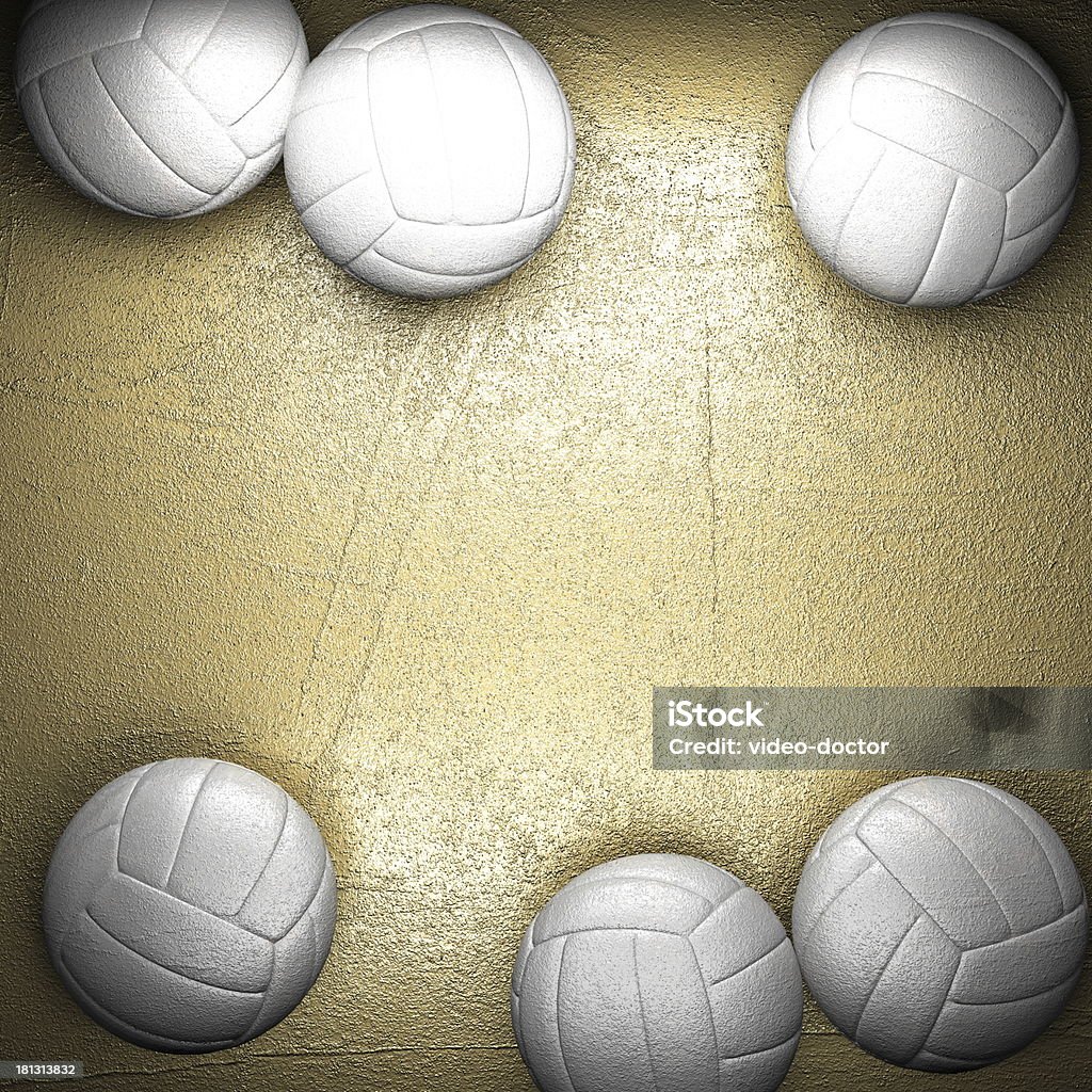 De volley-ball et or fond mur - Photo de Activité libre de droits