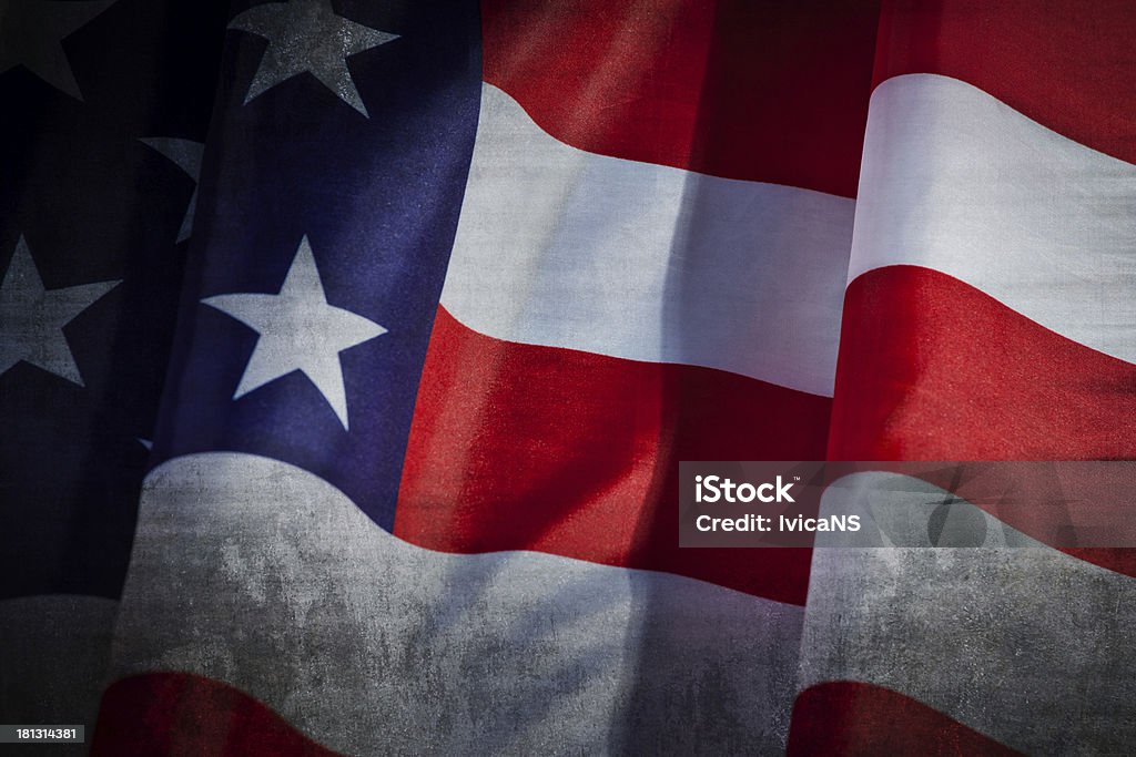Flaga Grunge USA - Zbiór zdjęć royalty-free (Amerykańska flaga)