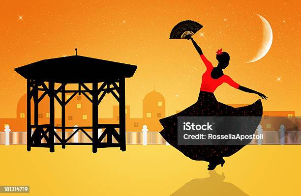 Flamencotänzerin Stock Vektor Art und mehr Bilder von Flamenco-Tanz - Flamenco-Tanz, Illustration, Spanien