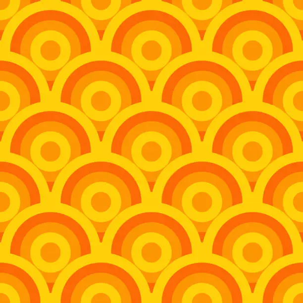 Vector illustration of Vector - Seamless pattern of a colored ornament.