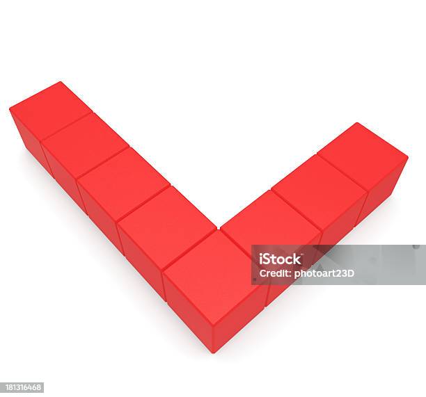 Lettera L Rosso Cubo - Fotografie stock e altre immagini di A forma di blocco - A forma di blocco, Alfabeto, Arrangiare