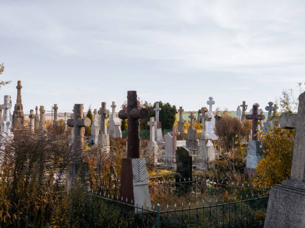 Crosses in the old cemetery.