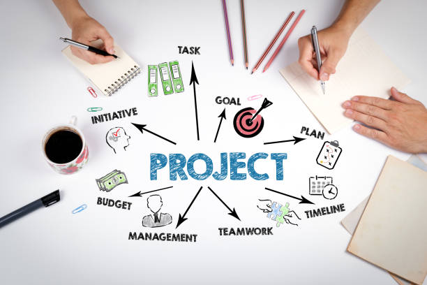 istock PROJECT CONCEPT. The meeting at the white office table 1813181697