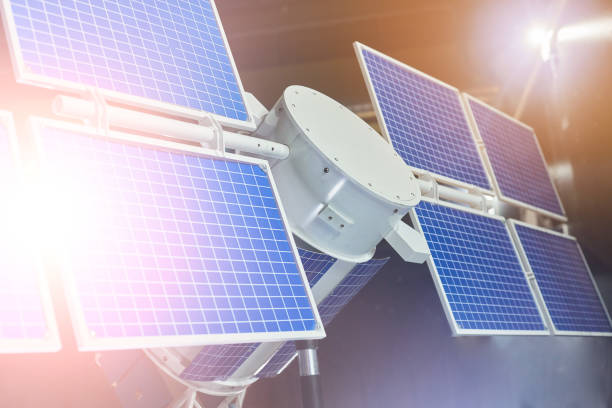 istock Layout or working model of a satellite for communication, navigation, or telecommunications from space. 1813185707