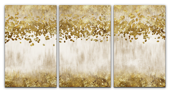 3d abstract marble wallpaper for wall decor. abstract art, functional art, like watercolor geode painting. golden, beige design. 3 pieces wall decoration