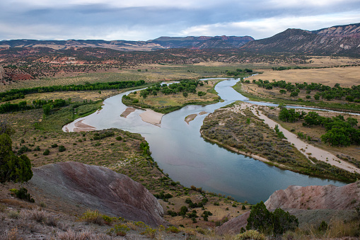 The Green River at  Island Park in Dinosaur National  Monument, Utah
