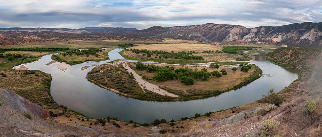 The Green River at  Island Park in Dinosaur National  Monument, Utah