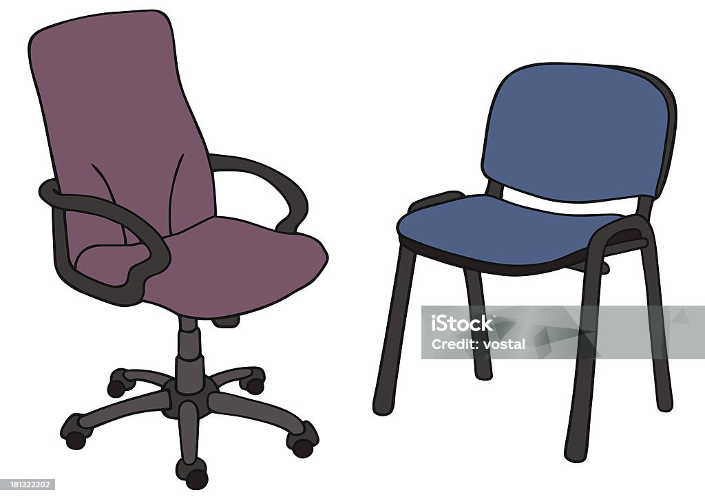 office chair drawing of two office chairs Armchair stock vector