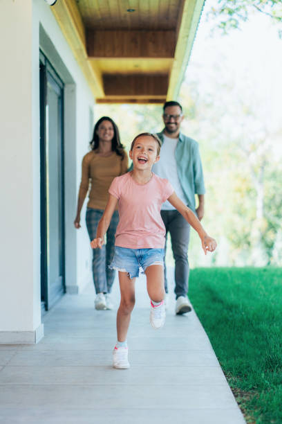istock Happy little girl running 1813224618