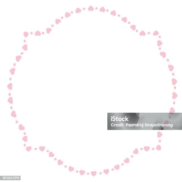 Pink Heart Frame Pattern Heart Frame Cute Pink Pastel Decoration Love Pattern Classic Romantic ...