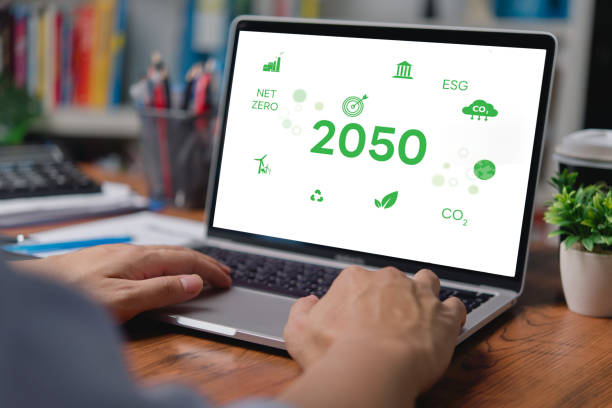 istock net zero eco CO2 emission reduction icons global warming sustainable development and green business renewable energy clean and friendly environment concept.ESG environment social governance investmen 1813255796