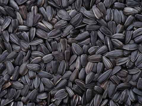 A background of sunflower seeds.