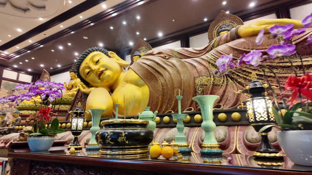 Golden Buddha statue in temple