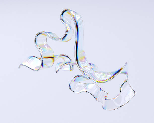 istock Abstract colorful gradient wave 3d rendering, chromatic dispersion and thin film spectral effect 1813258422