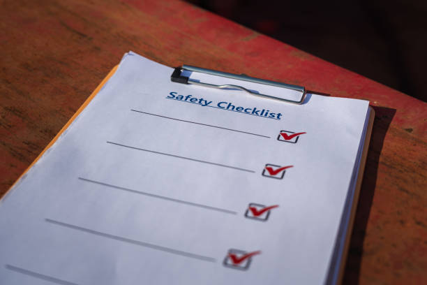 istock Safety checklist form. Industrial safety. 1813274220