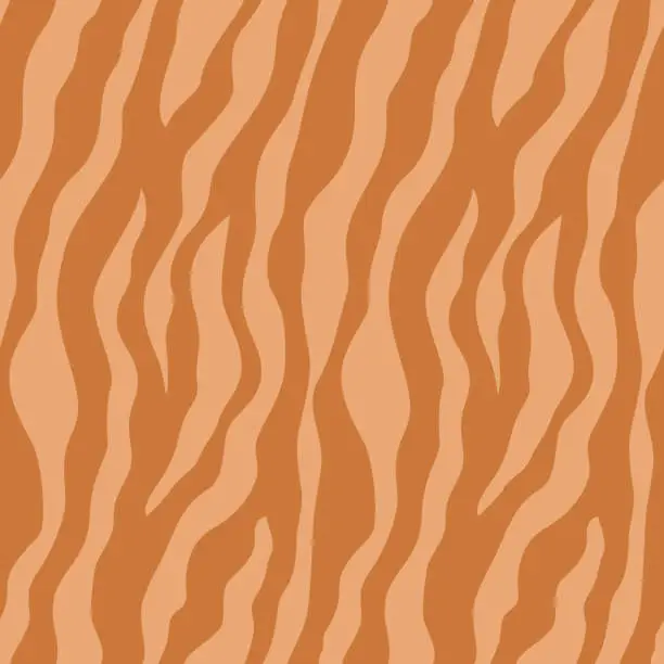 Vector illustration of Animal mammal fur seamless pattern print skin. Tiger, zebra printable Background vector illustration