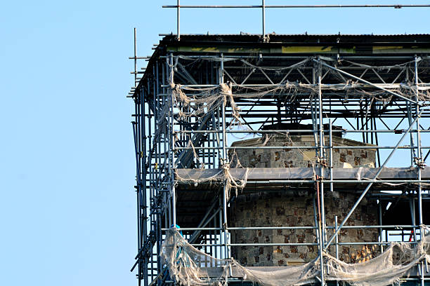 istock Old building being restored in scaolding 181331019