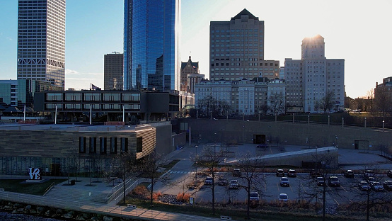 Experience the magic of Milwaukee at sunset, where the city is bathed in a golden glow, and the lake reflects the warmth of the fading day.