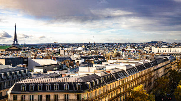istock Eiffel Tower from the rooftops of Paris towards Boulevard Haussman 1813335002
