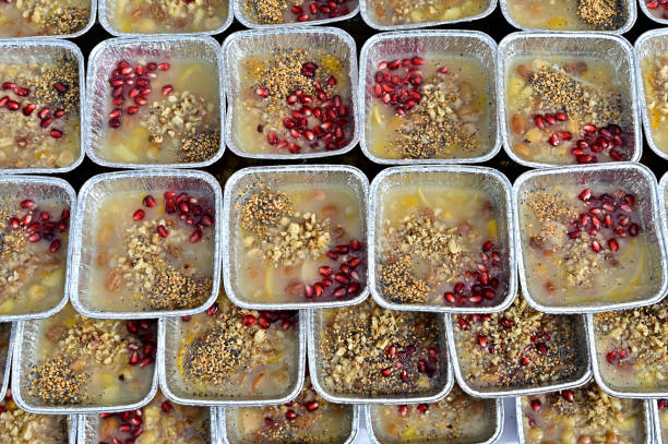 istock Ashura. Ashura is an Islamic tradition. Dessert made from grains. 1813335538