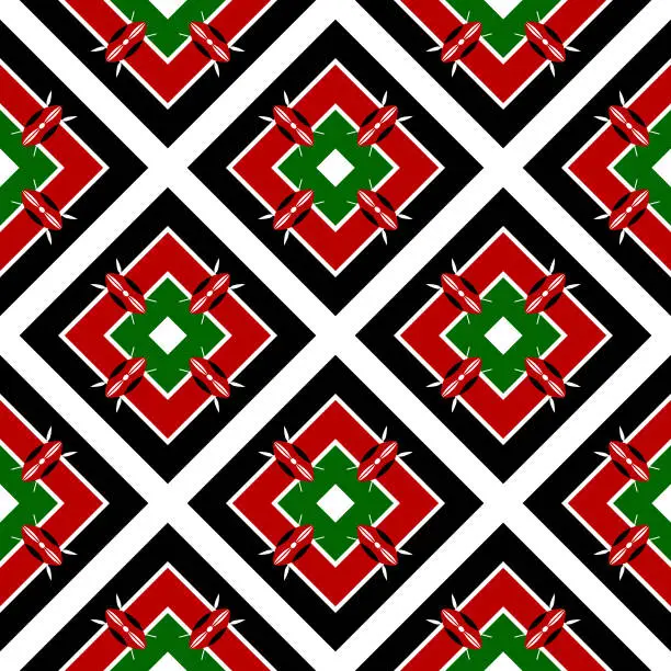 Vector illustration of kenyan flag pattern. african background. vector illustration