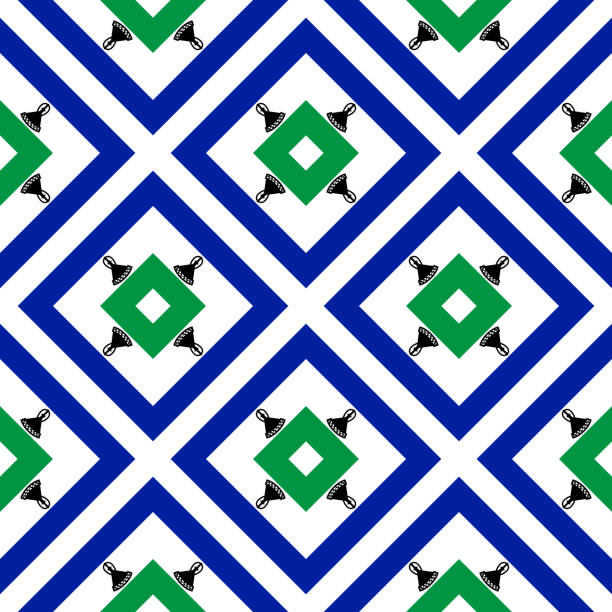 illustrations, cliparts, dessins animés et icônes de modèle de drapeau du lesotho. contexte africain. illustration vectorielle - lesotho