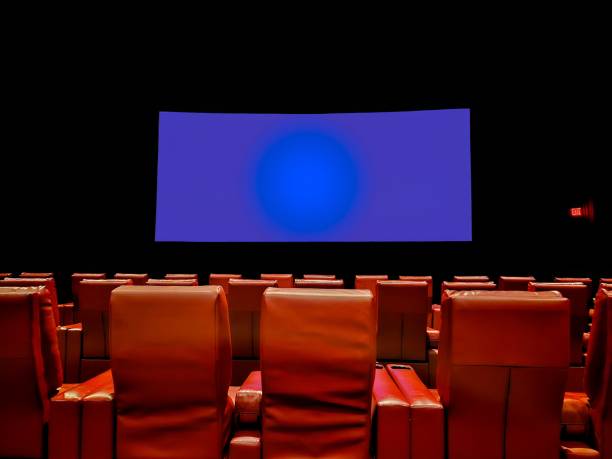 istock Theatre Wide-Screen With Orange Seats 1813436199