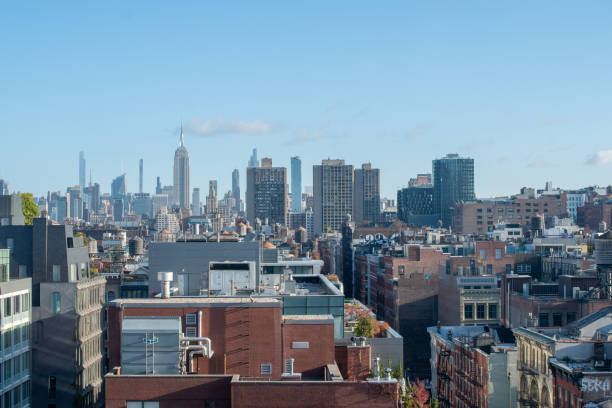 istock Rooftop view of Manhattan Skyline from Lower Manhattan 1813458121