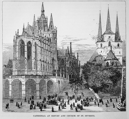 Ilustración de Catedral De Erfurt E Iglesia De San Severo y más