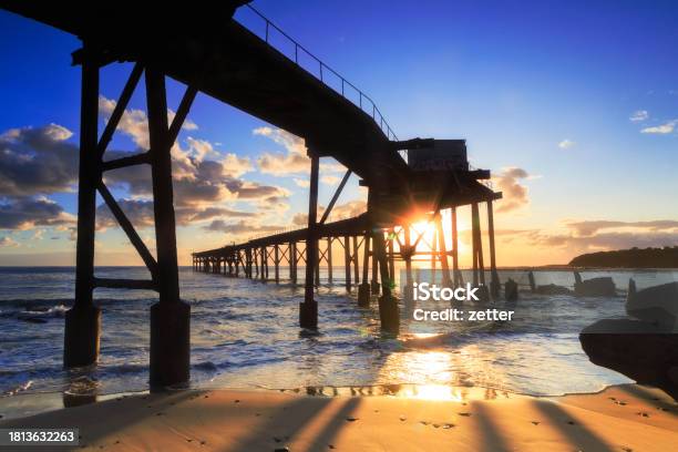 Chb Jetty Sun Beach Under Stock Photo - Download Image Now - Australia, Bay of Water, Beach