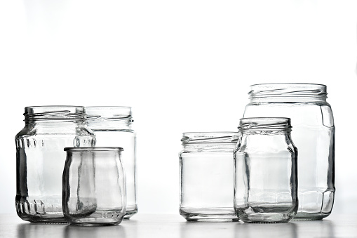 Glass jars open without lids collection