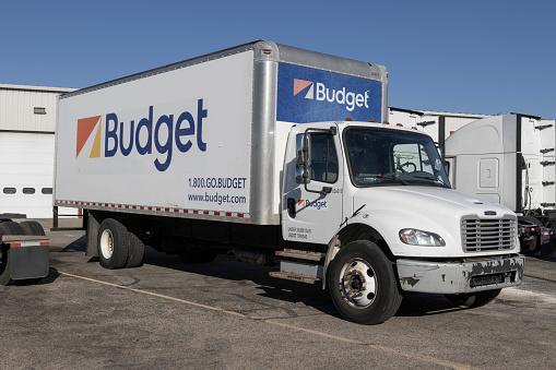 Cincinnati - November 23, 2023: Budget Truck Rental truck. Budget Truck Rental is the second largest truck rental company in the U.S.