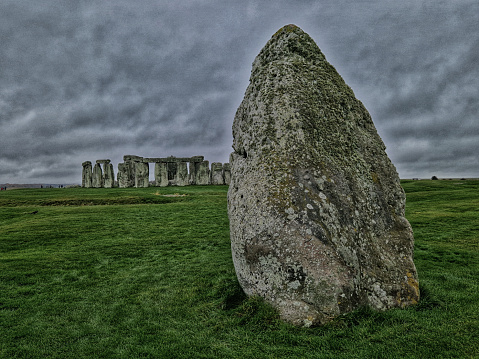 Big stone showing direction at Stonehenge