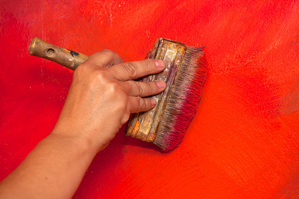 istock How to make original wall, close-up painting. 181368396