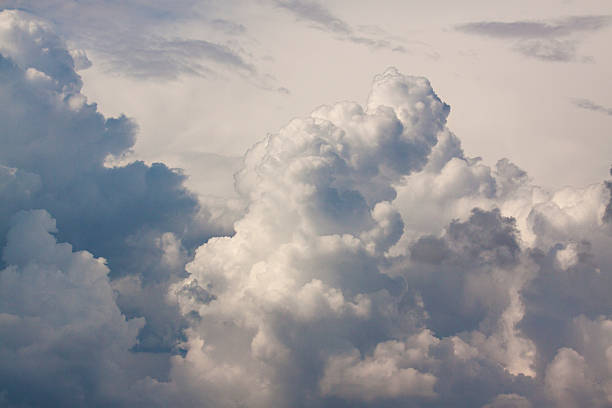 Dark cloud towers stock photo