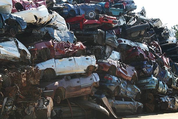 istock Wall of scrap cars 181369873